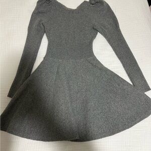 Express Charcoal Knit Stretchy Dress